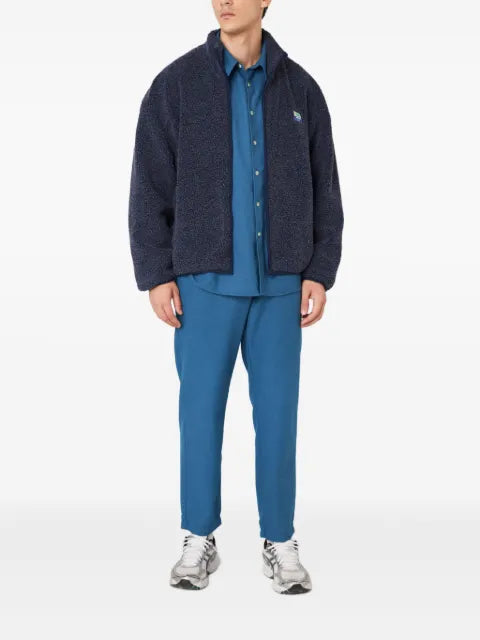 American Vintage Hoktown fleece-texture zip-up jacket