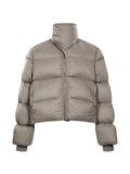 Rick Owens quilted funnel-neck jacket