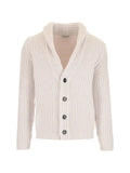 Al Duca D’Aosta 1902 ribbed-knit shawl-collar cardigan