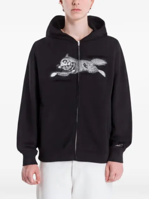 Billionaire Boys Club - Ice Cream Running Dog rhinestone hoodie