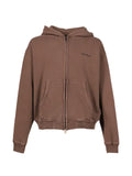 MLVINCE logo-embroidered distressed hoodie