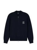 Armani Exchange logo-embroidered zip-up sweater