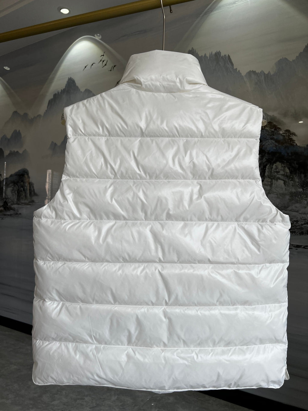 Moncler Men's White Down Vest – Tibt Sleeveless Puffer Jacket