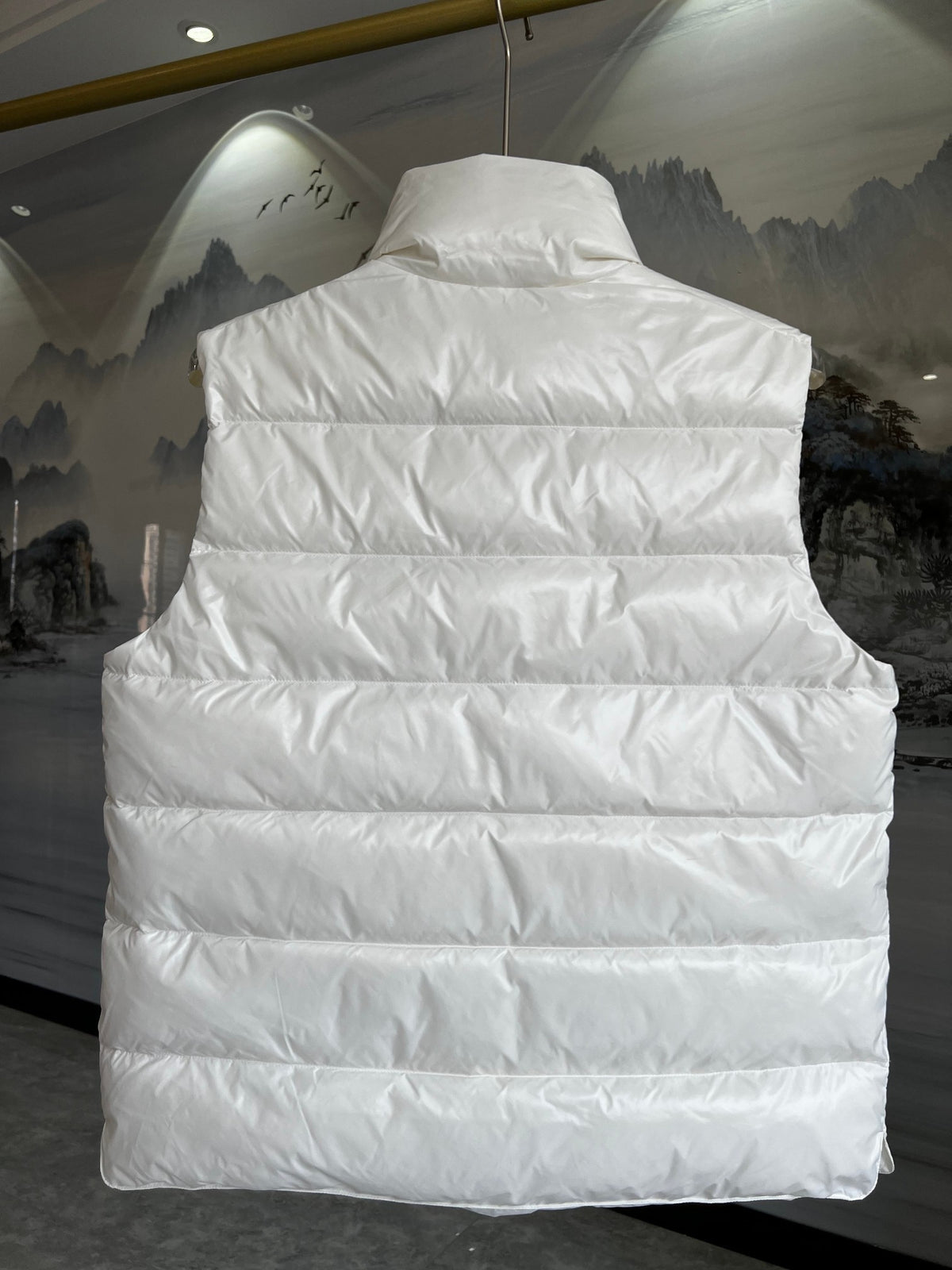 Moncler Men's White Down Vest – Tibt Sleeveless Puffer Jacket