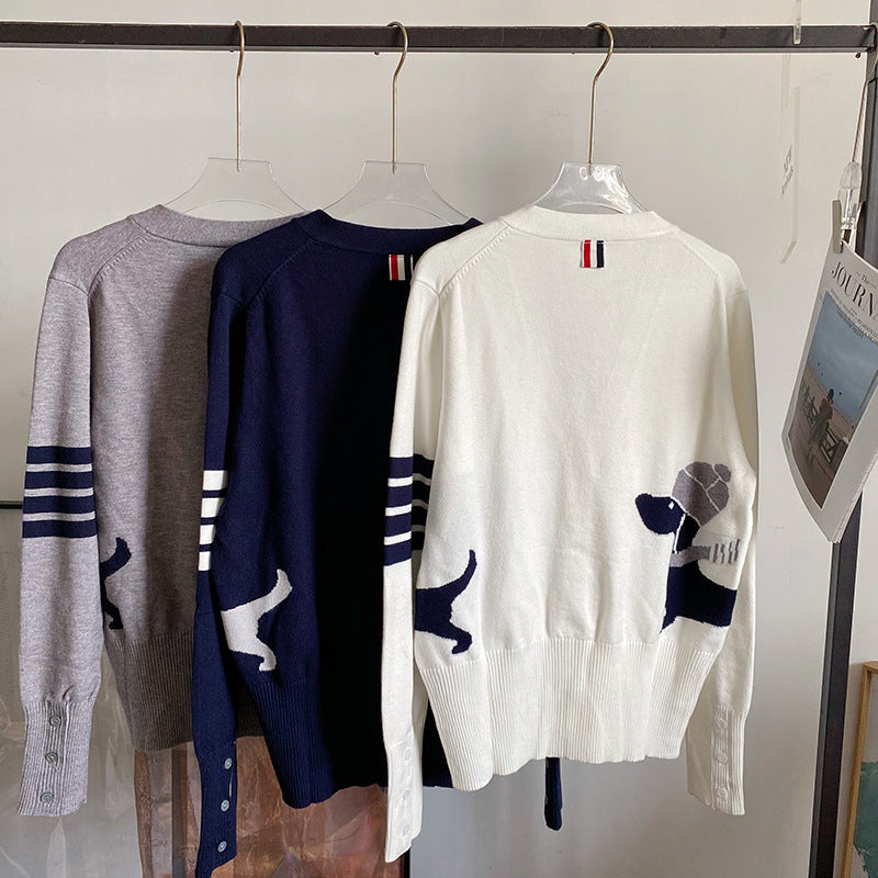 Thom Browne Puppy embroidered cardigan