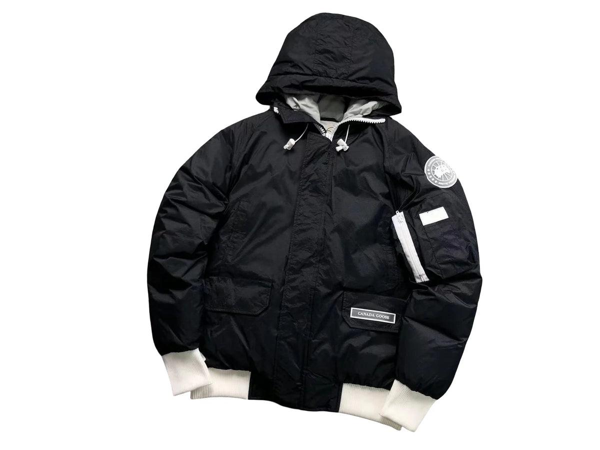 Canada Goose Men's Black Hooded Down Jacket – Arctic Program Puffer Jacket