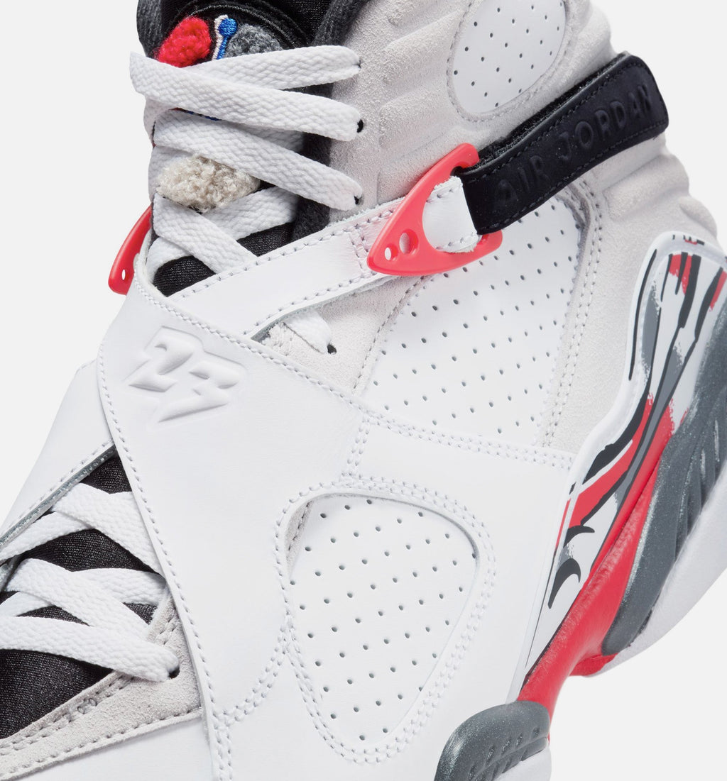 Air Jordan 8 Retro White and True Red – Men's Lifestyle Shoe in White/Black/True Red