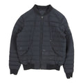 Moncler Women's Navy Blue Lightweight Bomber Down Jacket – Bow Back Detail Quilted Puffer