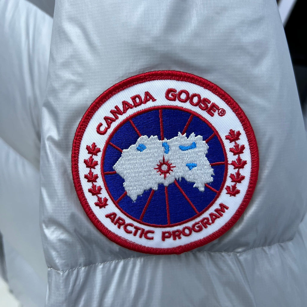 Canada Goose Men's Silver Grey Hooded Down Jacket – Arctic Program Puffer Jacket