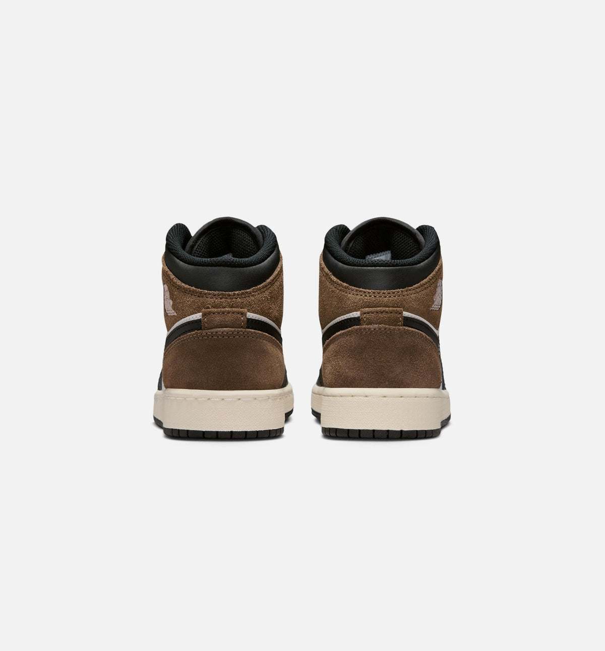 Air Jordan 1 Mid Youth Lifestyle Sneakers - Black/Phantom/Palomino/University Red