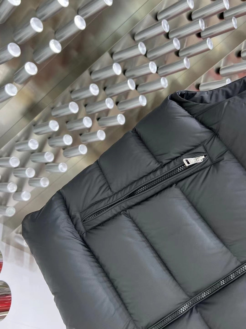 Moncler Men's Dark Grey Hooded Down Vest – Sleeveless Puffer Jacket