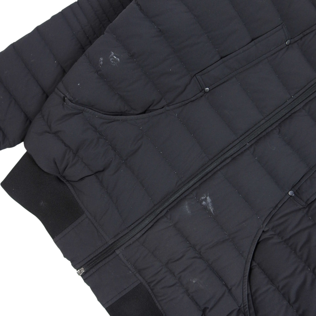 Moncler Women's Navy Blue Lightweight Bomber Down Jacket – Bow Back Detail Quilted Puffer