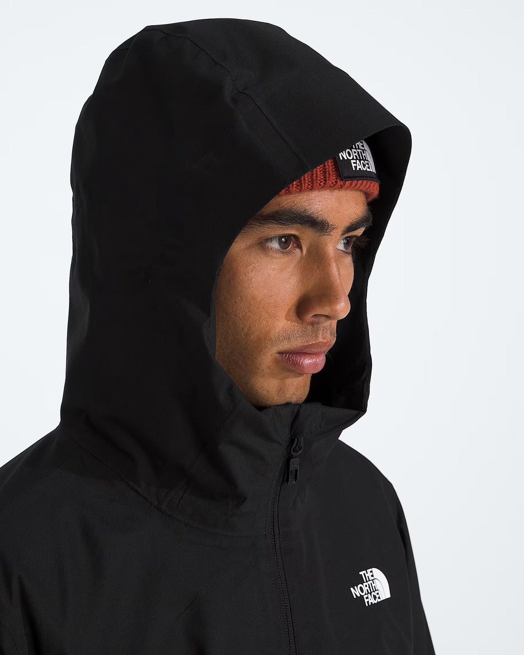 The North Face Men's Black Hooded Shell Jacket – DryVent Waterproof Windproof Outdoor Rain Coat