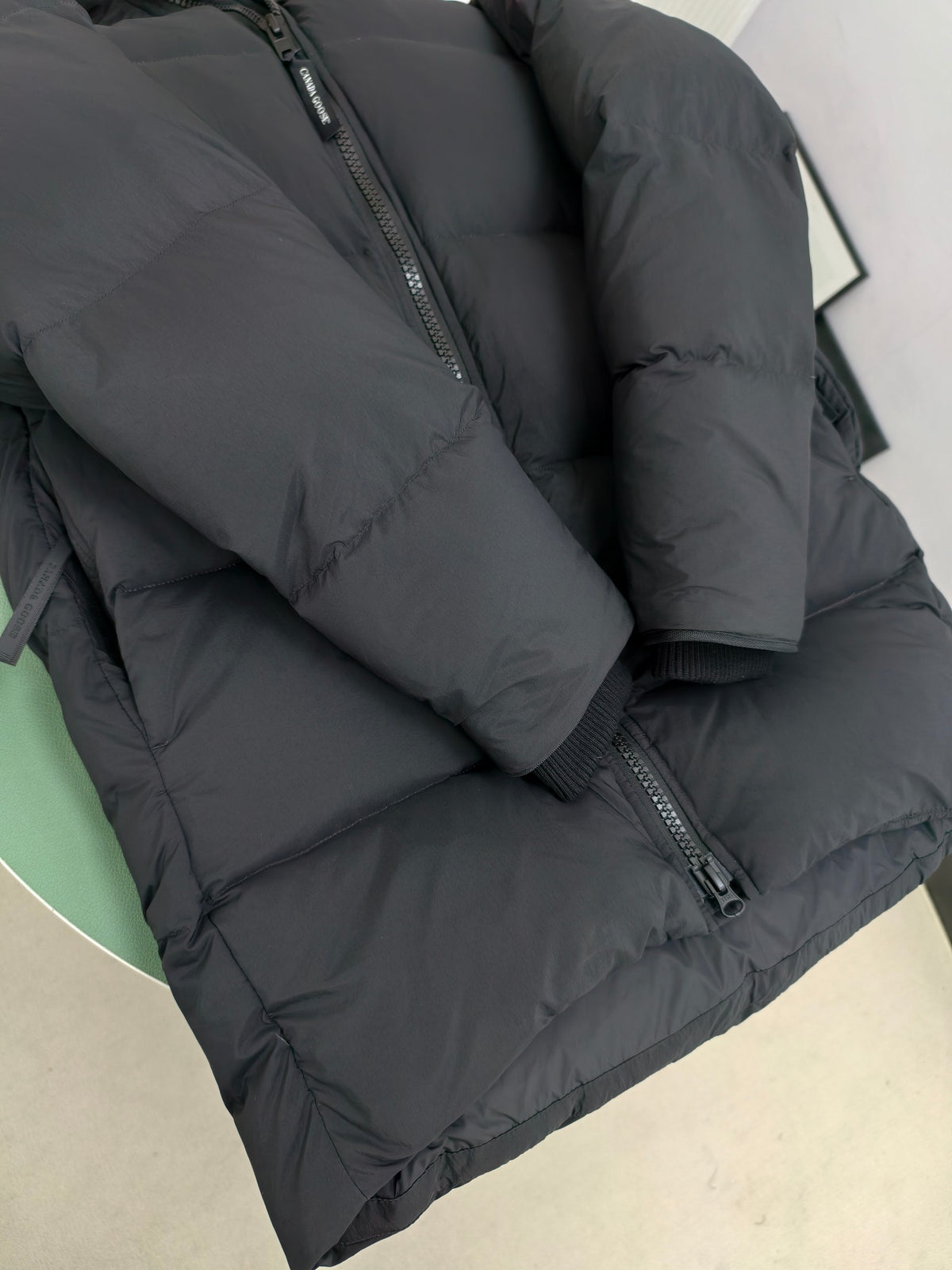 Canada Goose Men's Black Hooded Puffer Jacket – Arctic Program Oversized Down Jacket