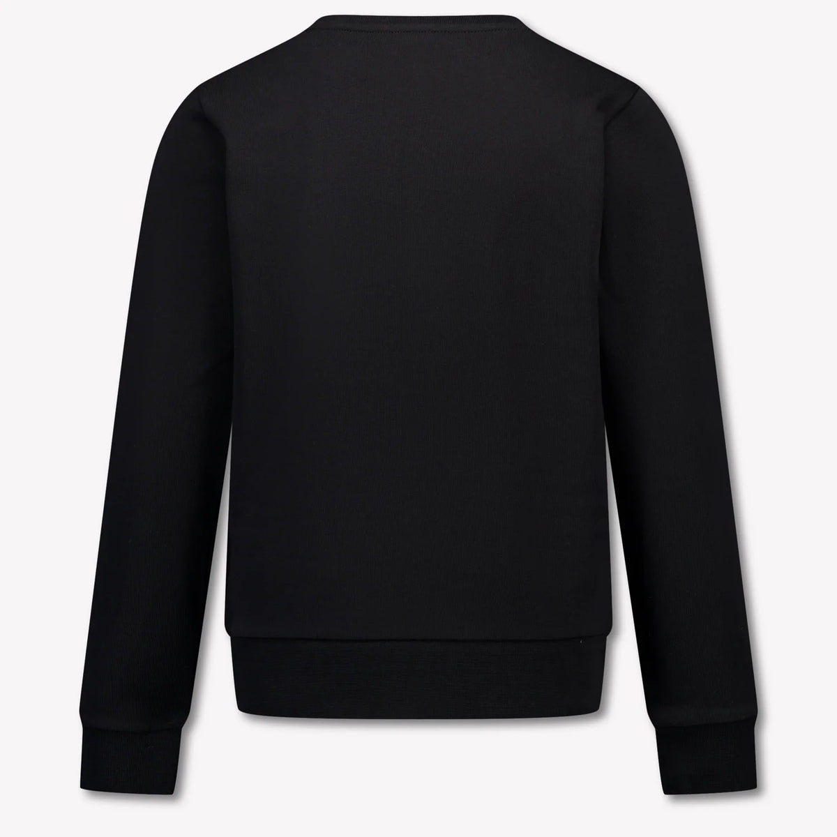 Moncler Men's Black Graffiti Logo Crewneck Sweatshirt – Premium Cotton Fleece Pullover with Oversized Red Script Embroidery Badge