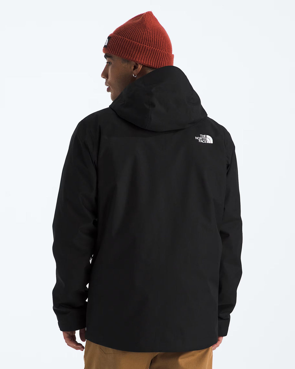 The North Face Men's Black Hooded Shell Jacket – DryVent Waterproof Windproof Outdoor Rain Coat