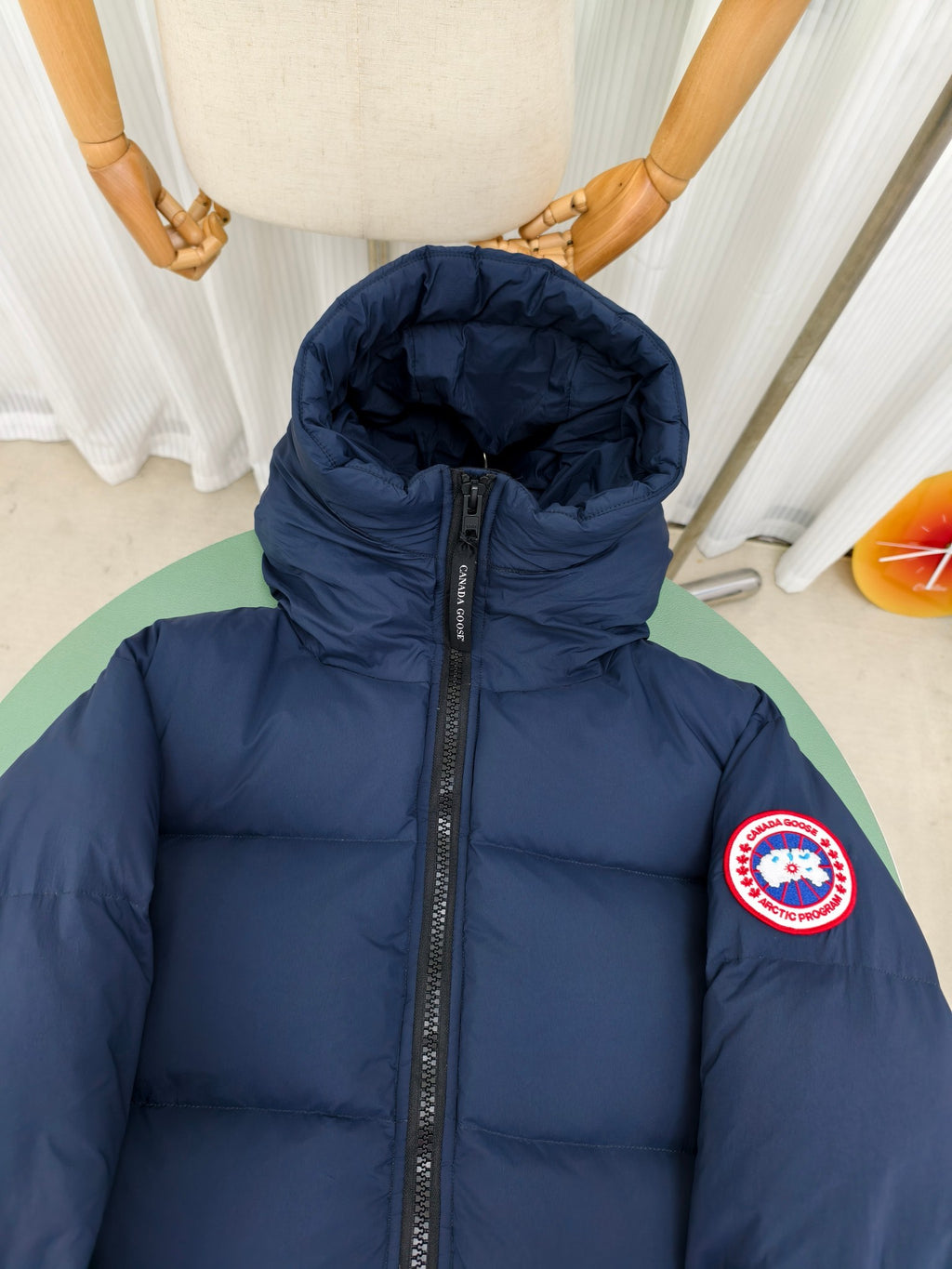 Canada Goose Men's Navy Blue Hooded Puffer Jacket – Arctic Program Oversized Down Jacket