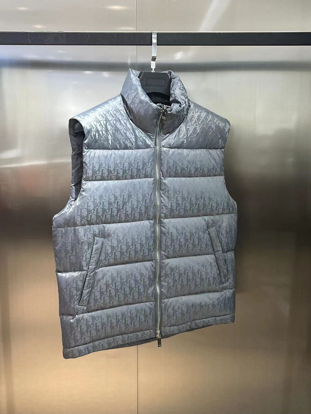 Dior Gray Oblique Monogram Down Vest