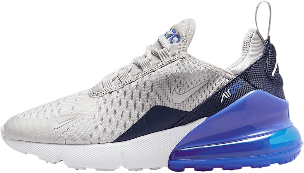 Big Kid's Nike Air Max 270 Vast Grey/White-Hyper Royal (943345 041)