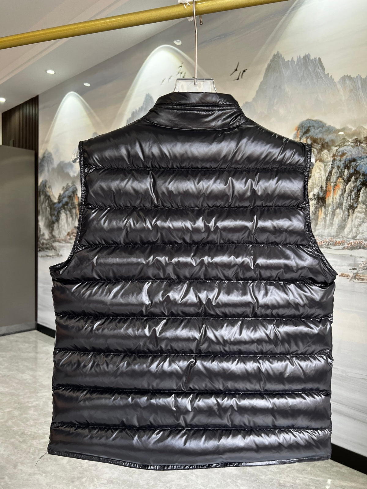 Moncler Men's Black Longue Saison Down Vest – Sleeveless Puffer Jacket