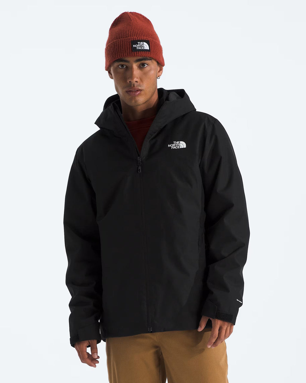 The North Face Men's Black Hooded Shell Jacket – DryVent Waterproof Windproof Outdoor Rain Coat