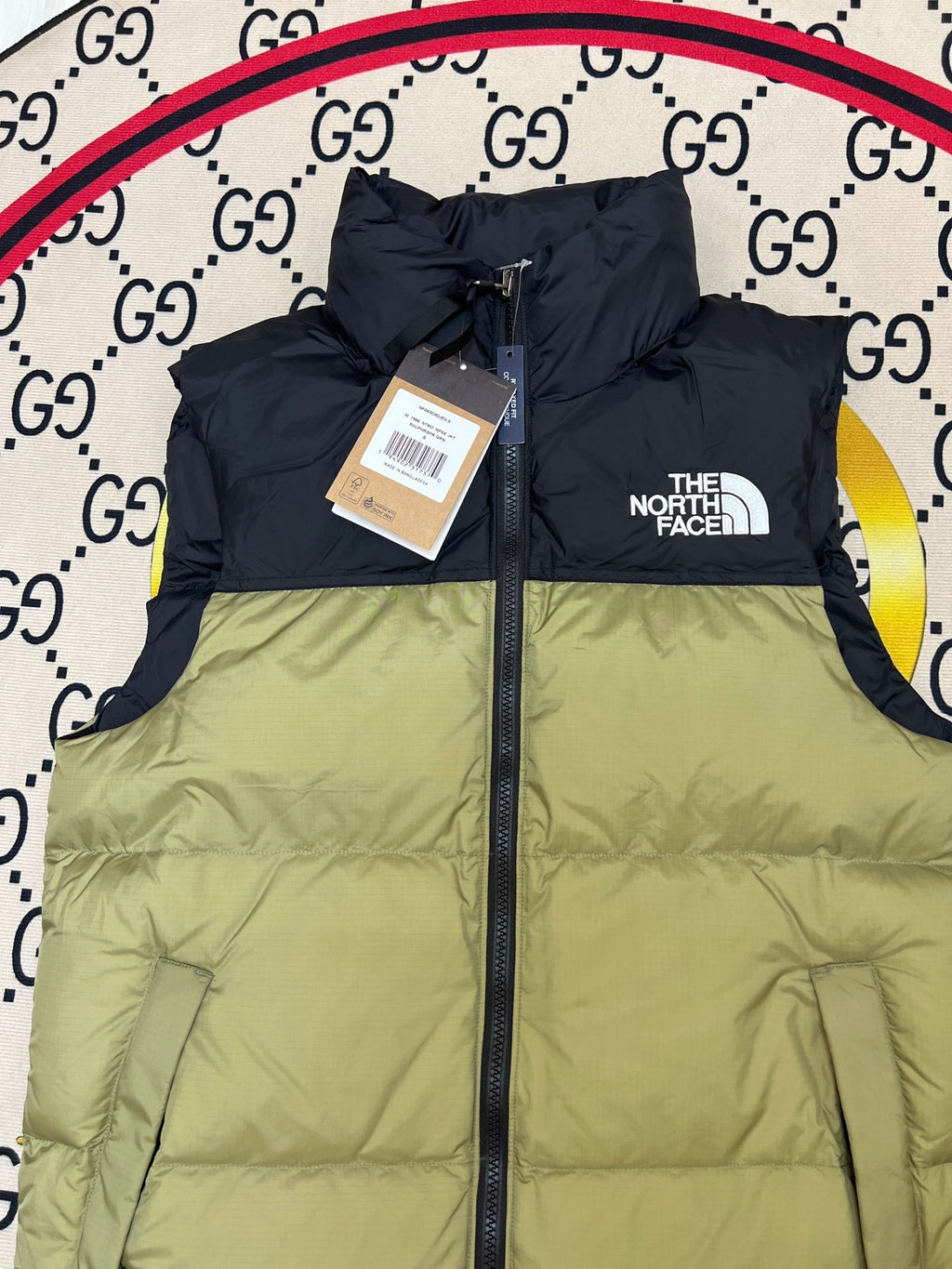 The North Face Men's Olive Green Down Vest – 1996 Retro Nuptse Sleeveless Puffer Jacket