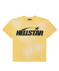 Hellstar Classic Black Glitter T-Shirt Yellow