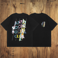 ASSC Black Tee – Multicolor Collage Print
