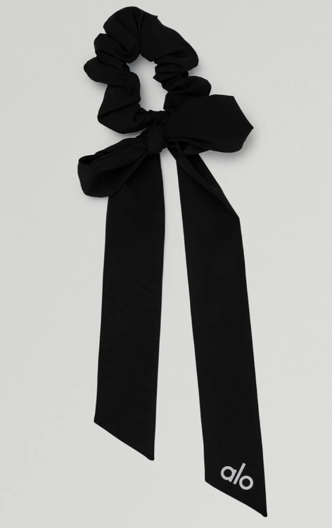 LOVE KNOTS TIE SCRUNCHIE BLACK