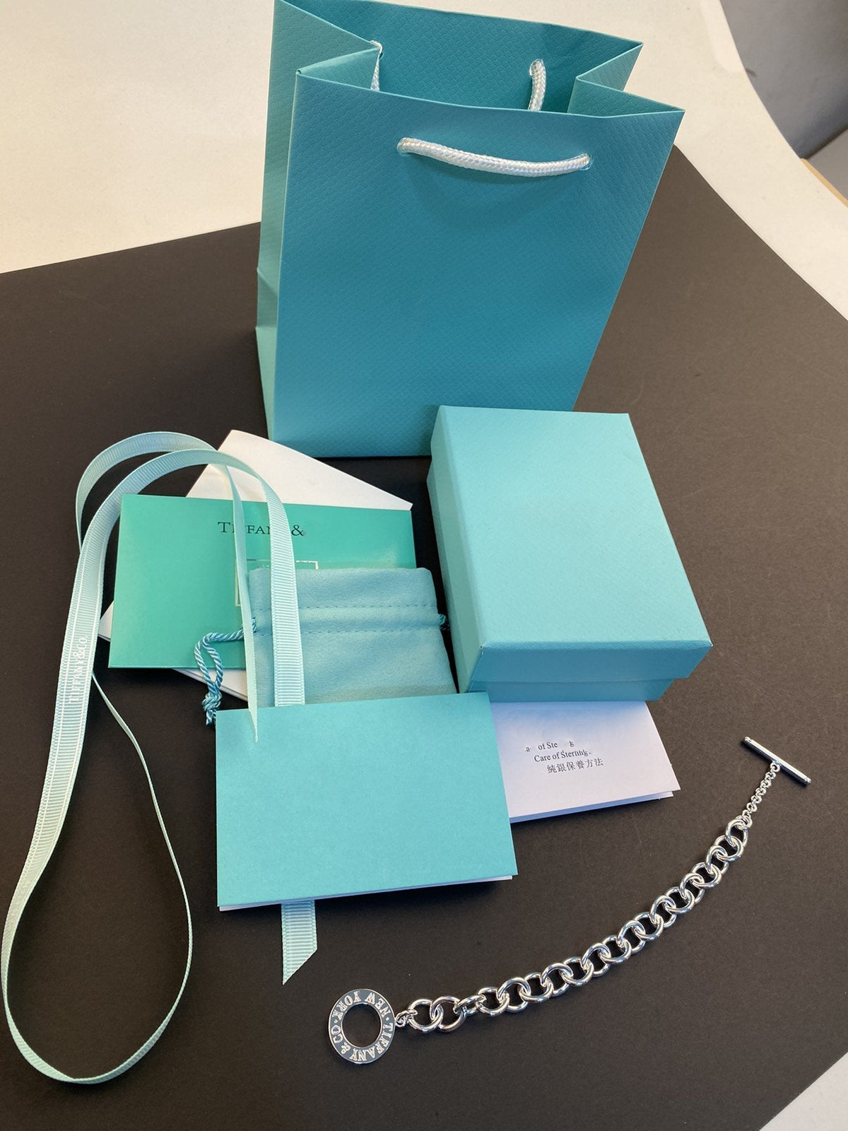 TIFFANY TOGGLE TAG BRACELET SILVER