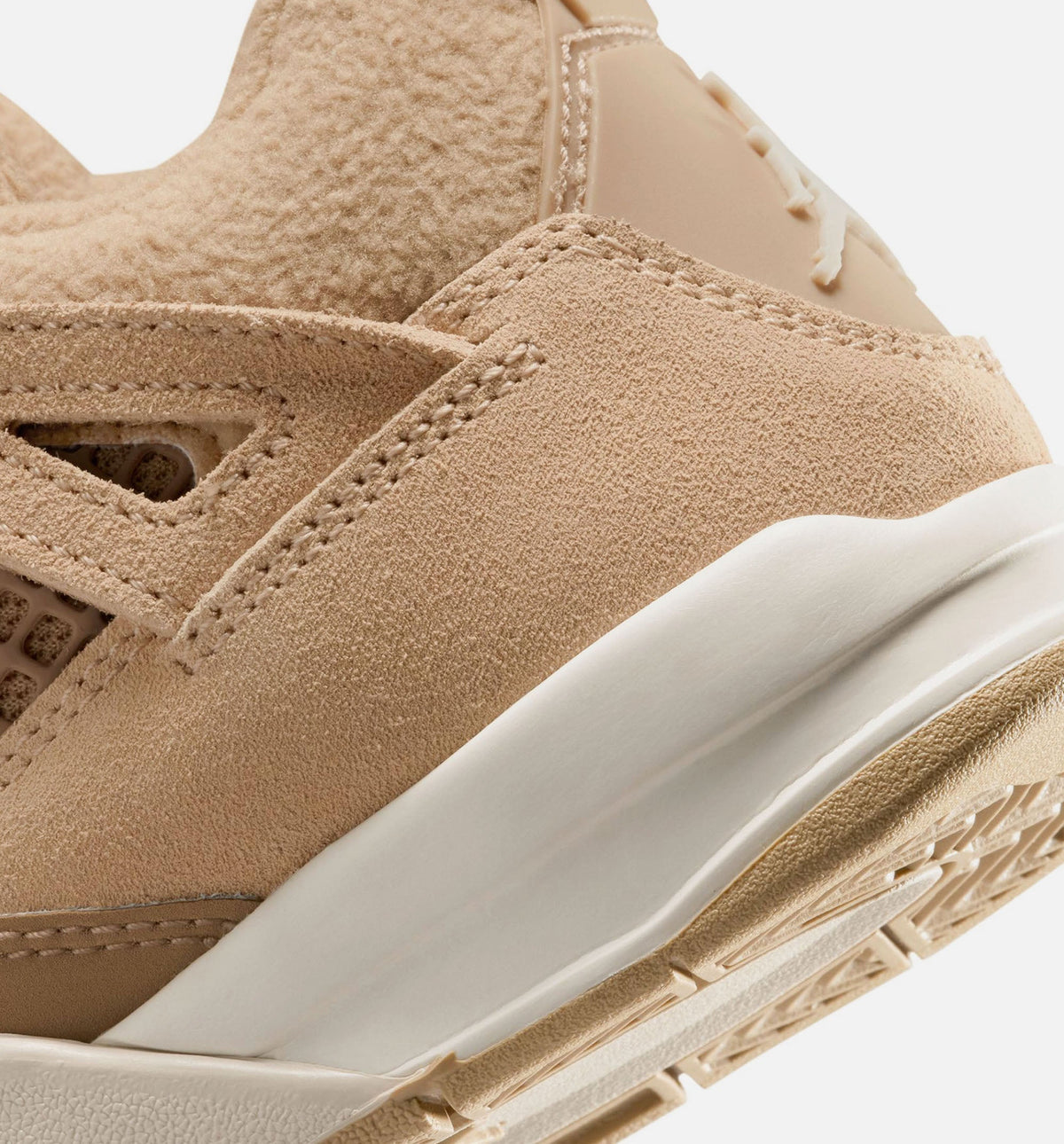 Air Jordan 4 Retro Cozy Girl | Preschool Lifestyle Shoe | Hemp/Light Orewood Brown