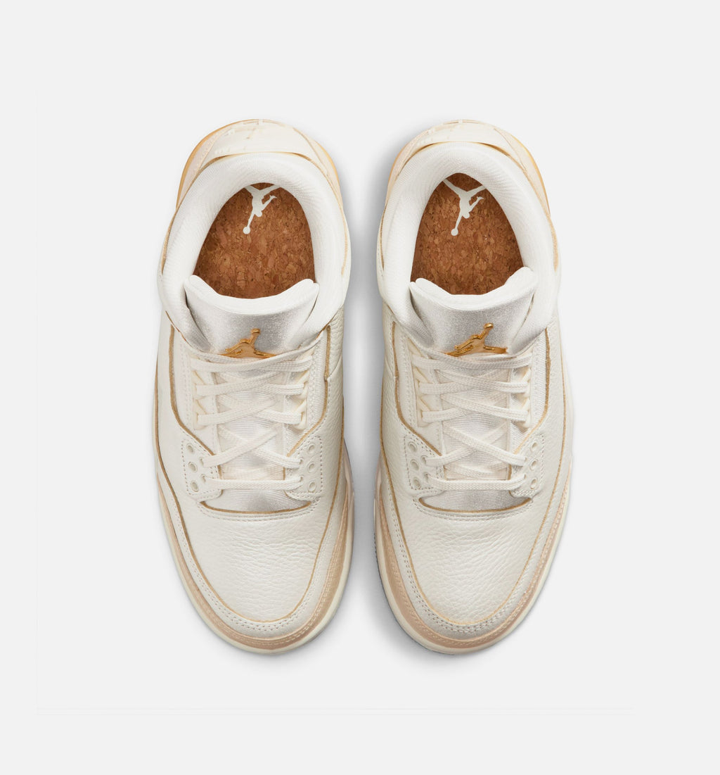 Air Jordan 3 Retro Sail and Pale Ivory Women's Sneakers