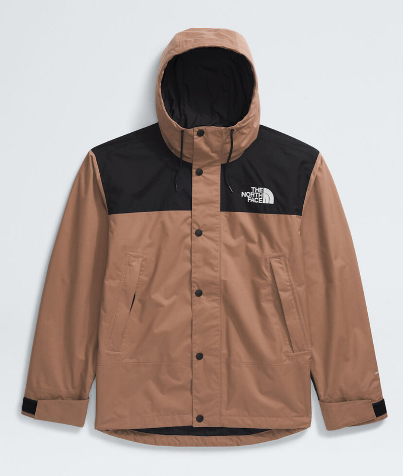 The North Face Men's Khaki Brown Mountain Jacket – Black Colorblock GORE-TEX Waterproof Shell
