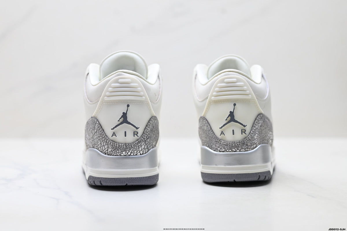 Air Jordan 3 Retro White Sail Cement Sneakers