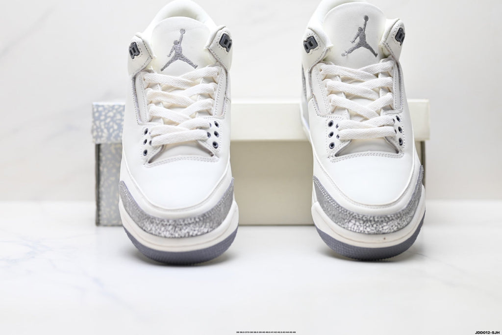 Air Jordan 3 Retro White Sail Cement Sneakers