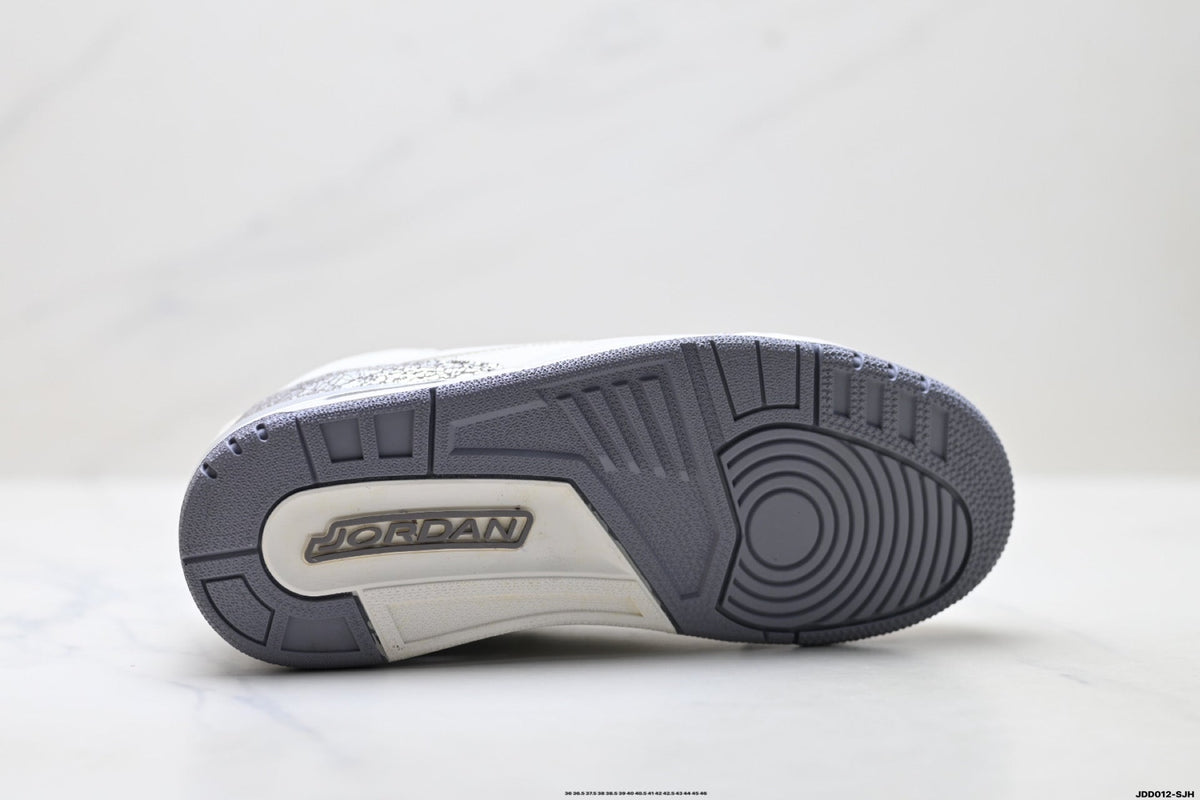 Air Jordan 3 Retro White Sail Cement Sneakers