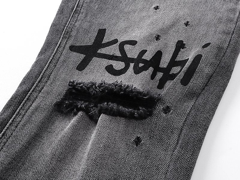 Ksubi Royalty Heroism Gray Wash Slim Jeans