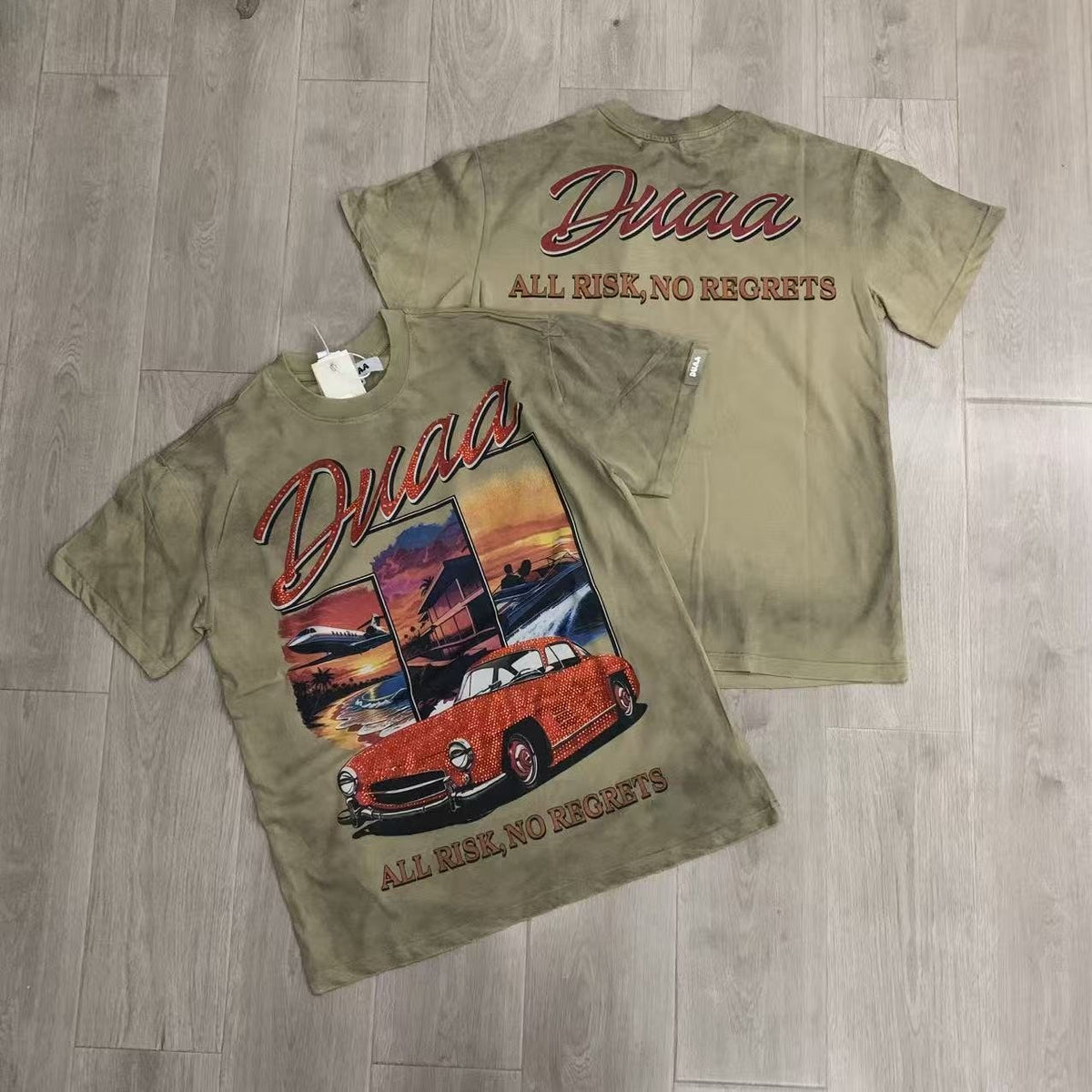 Rough Play All Risk Car Graphic Short-Sleeve T-Shirt