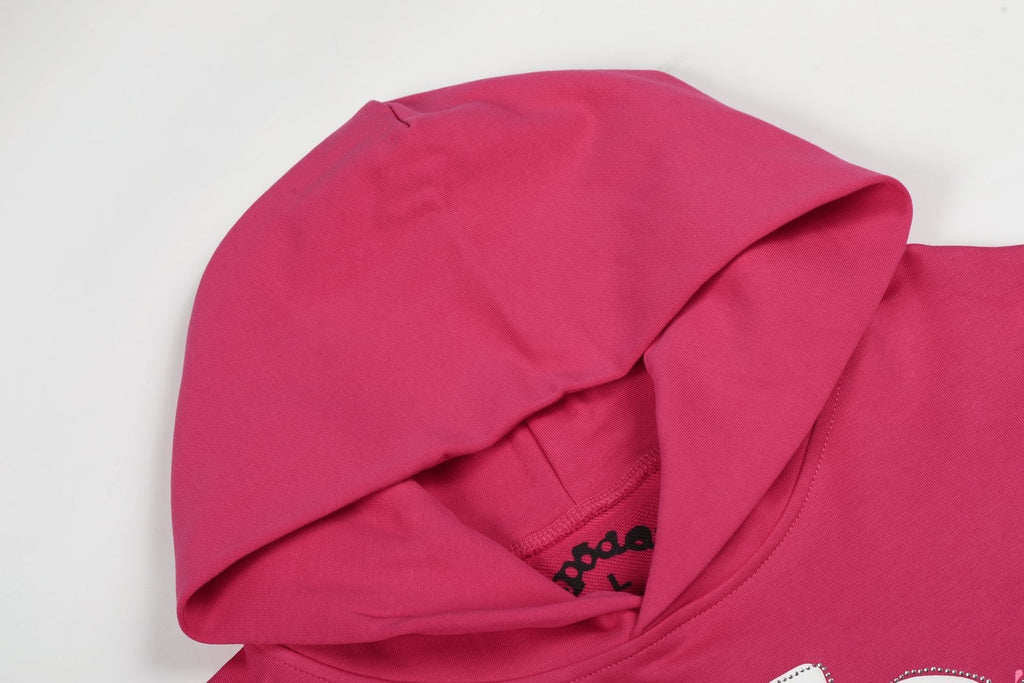 Sp5der Pink Spiderweb Graphic Hoodie