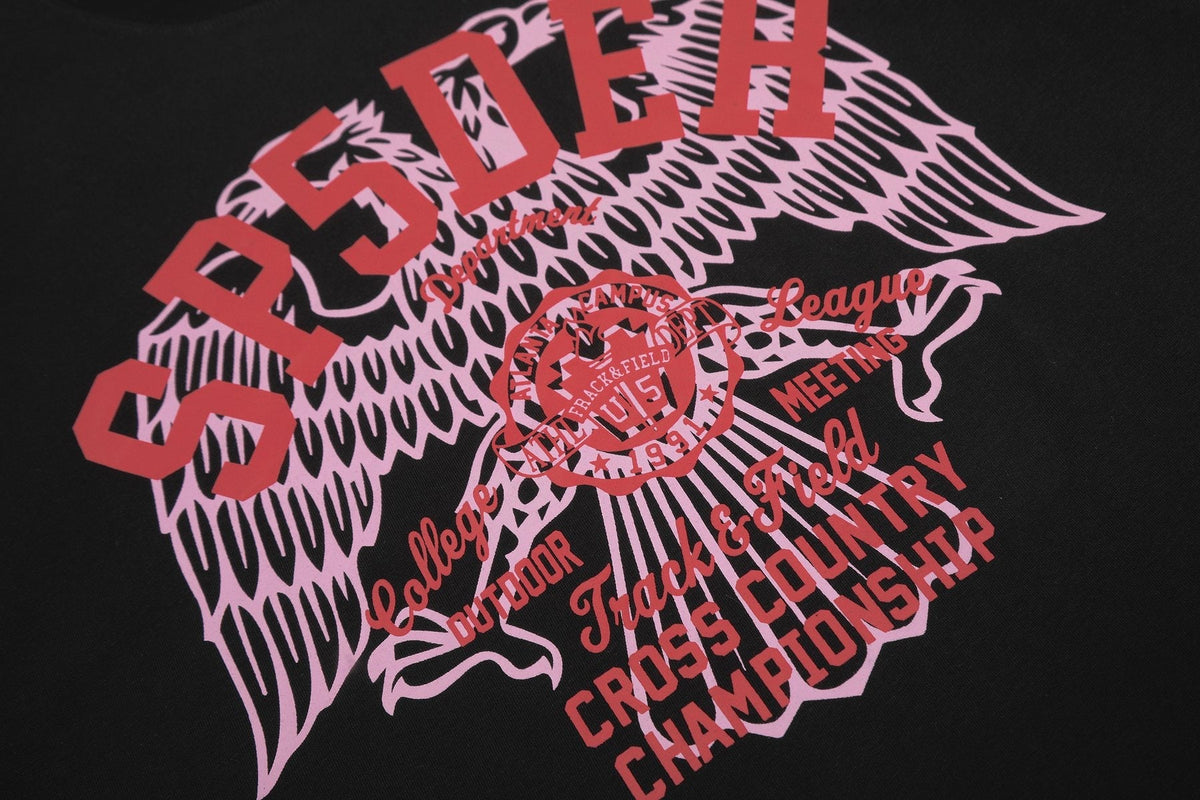 Sp5der Red/Pink Front Graphic T-Shirt
