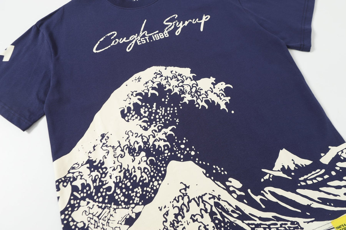 THAT'S A AWFUL LOT OF COUGH SYRUP Wave Graphic Short-Sleeve T-Shirt