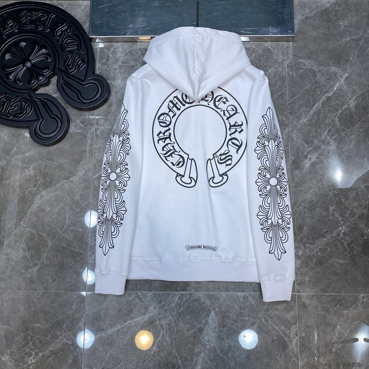 Chrome Hearts Horseshoe Graphic Zip Hoodie