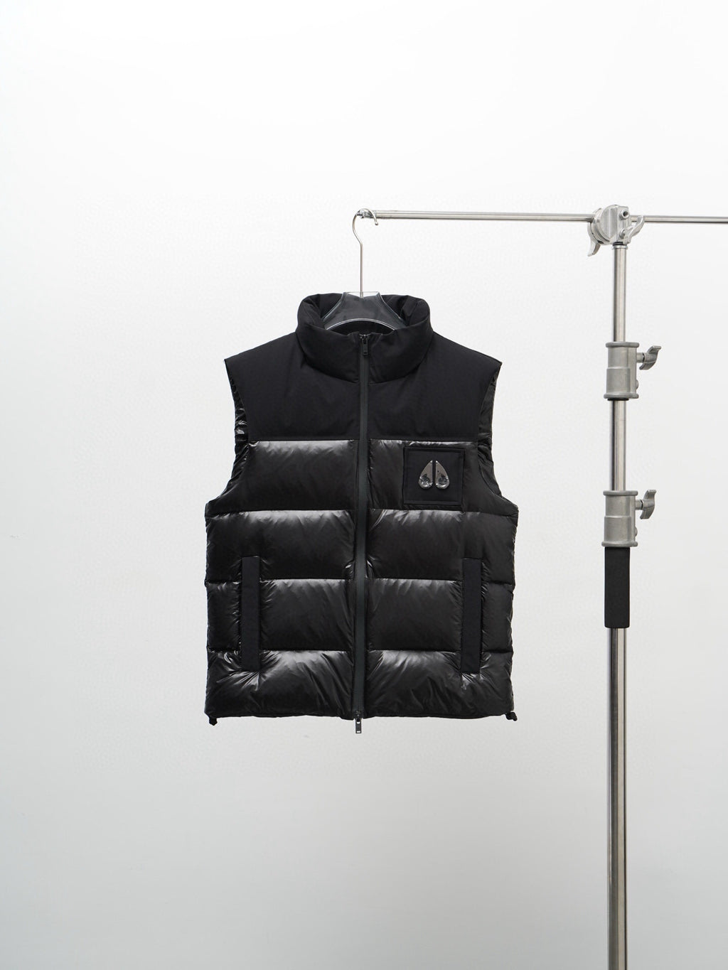 Moose Knuckles Men's Black Down Vest – Sleeveless Puffer Jacket