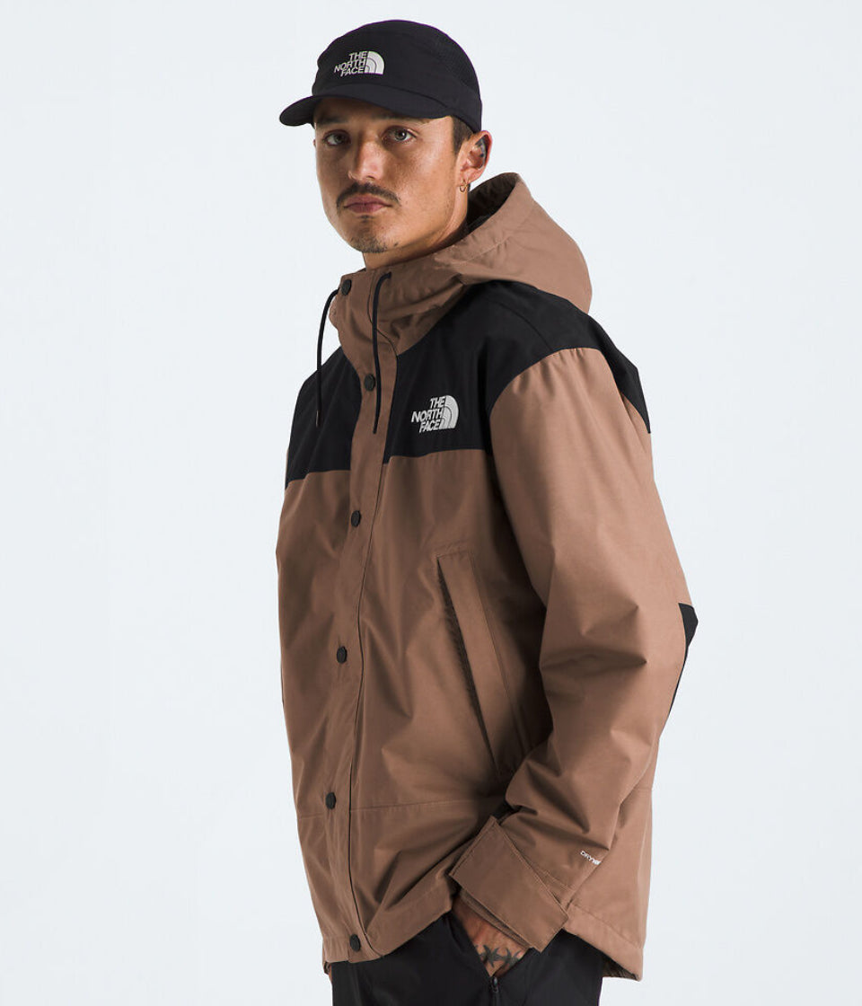 The North Face Men's Khaki Brown Mountain Jacket – Black Colorblock GORE-TEX Waterproof Shell