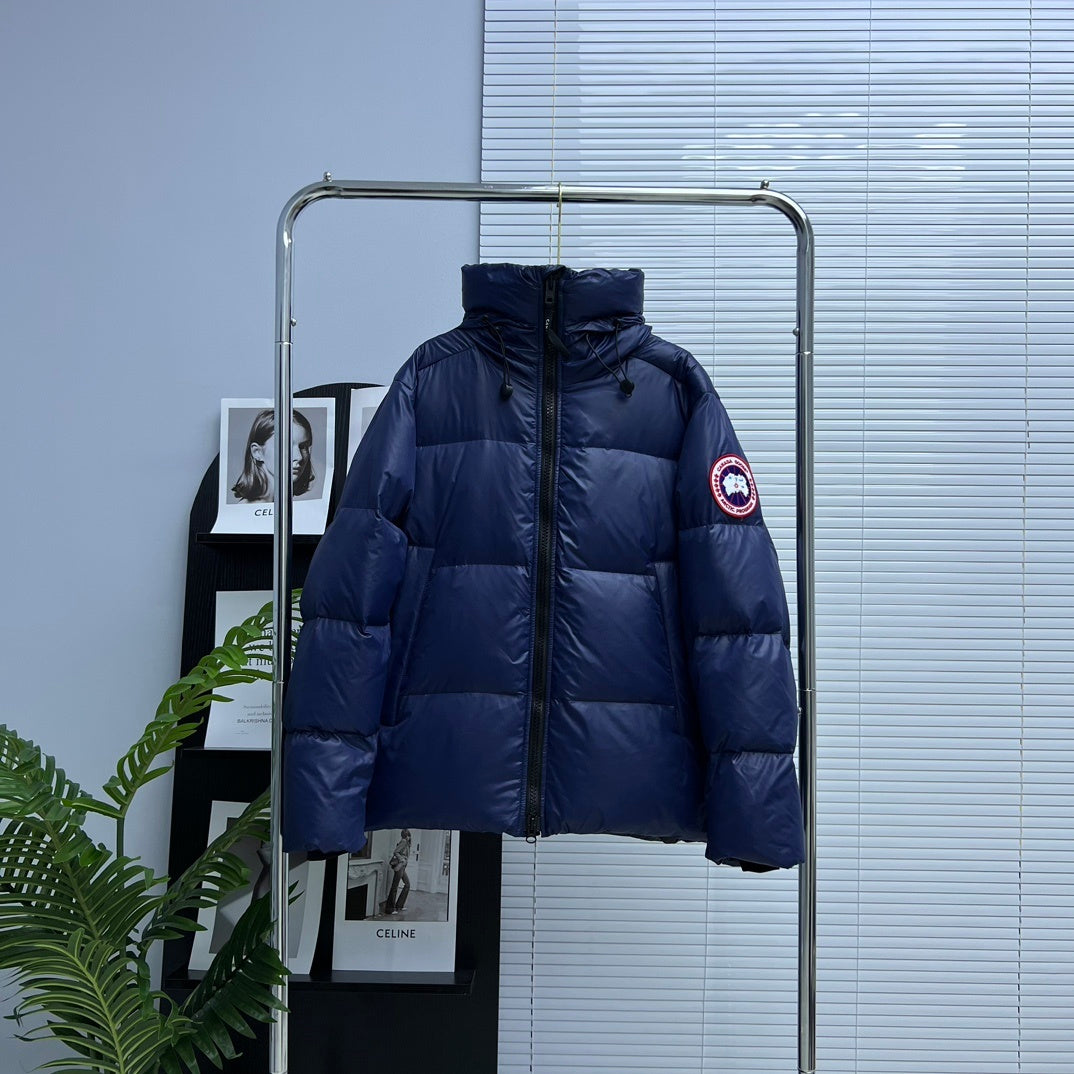 Canada Goose Men's Navy Blue Hooded Down Jacket – Arctic Program Oversized Puffer Jacket
