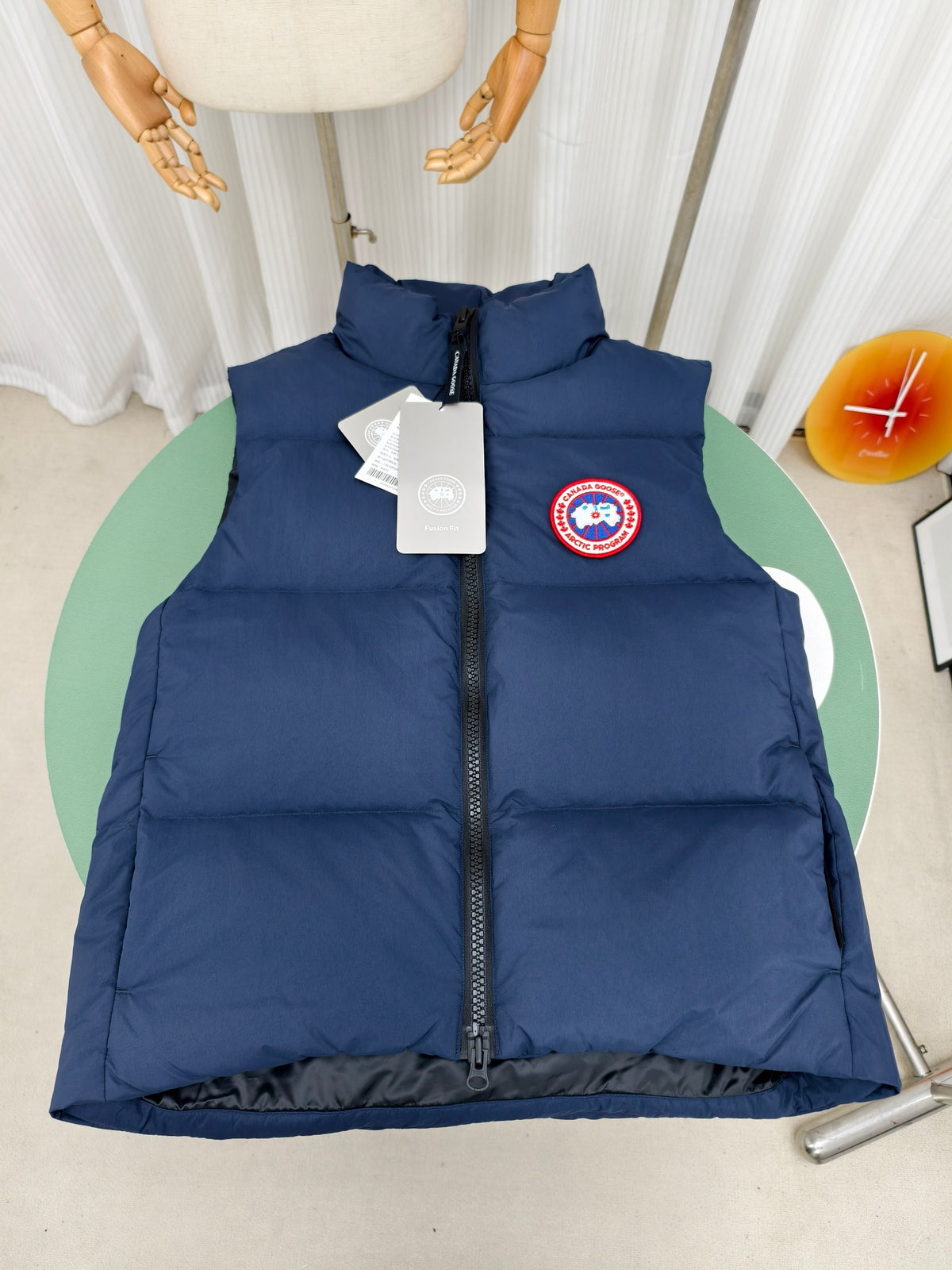 Canada Goose Men's Navy Blue Down Vest – Lightweight Insulated Sleeveless Jacket