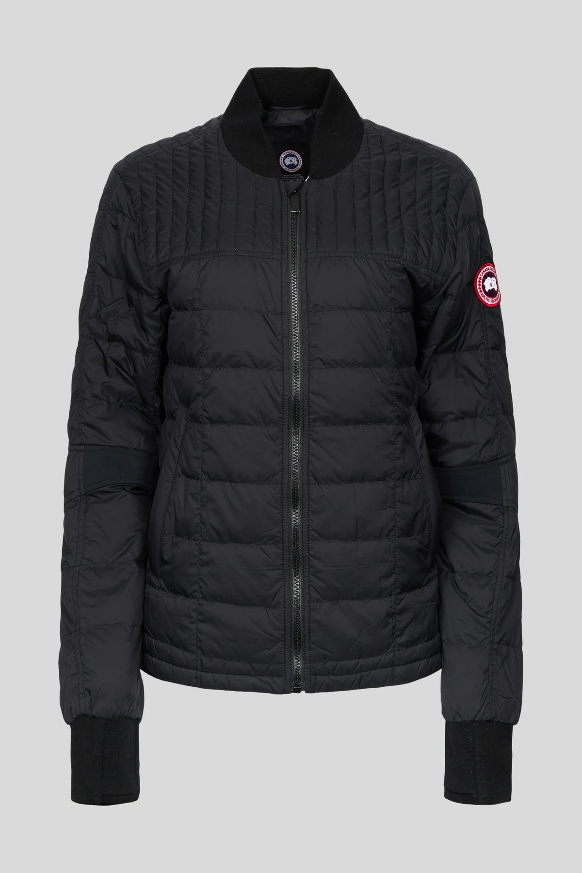 Canada Goose Women's Black Lightweight Down Jacket – Arctic Program Slim-Fit Bomber