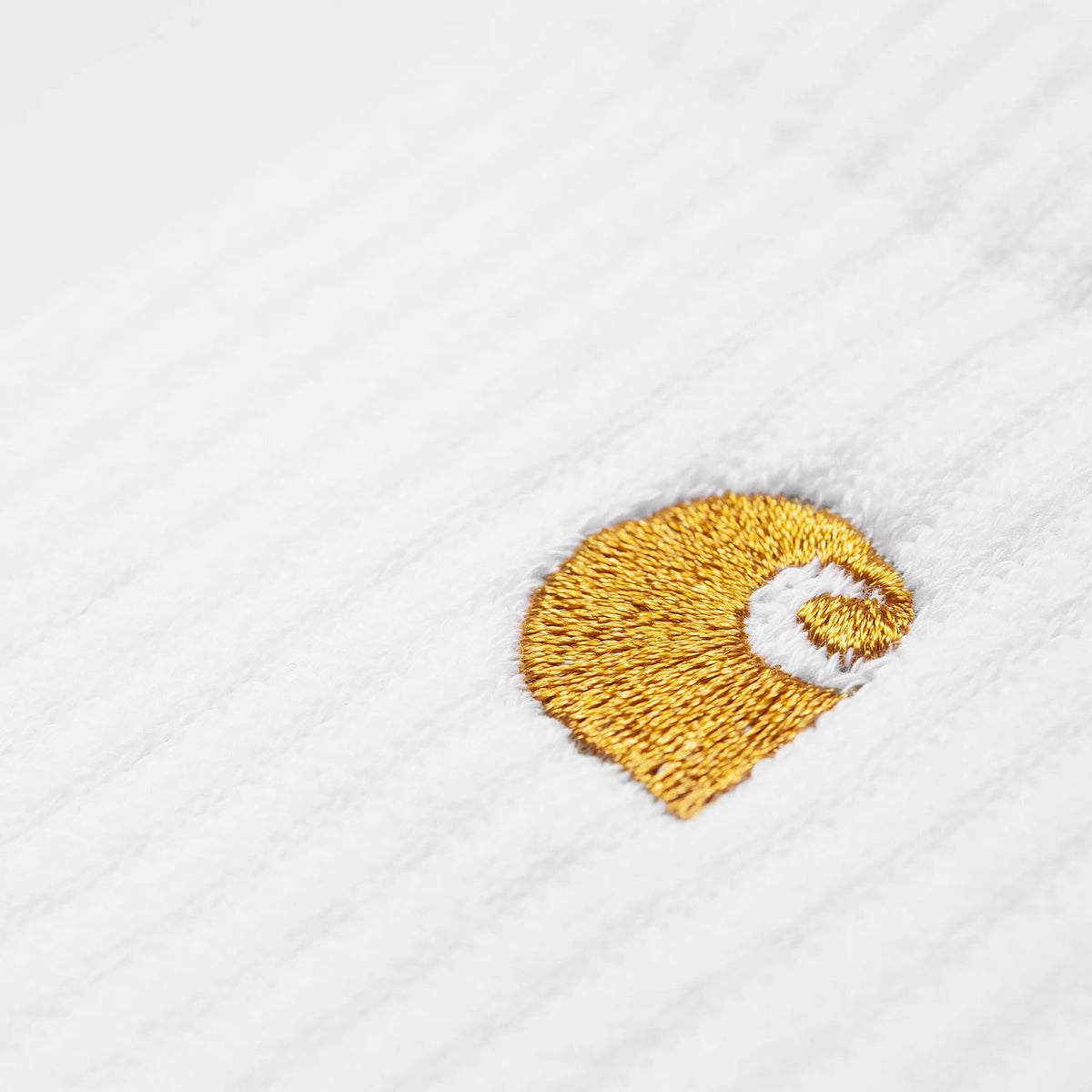 Carhartt WIP Chase Socks: White / Gold