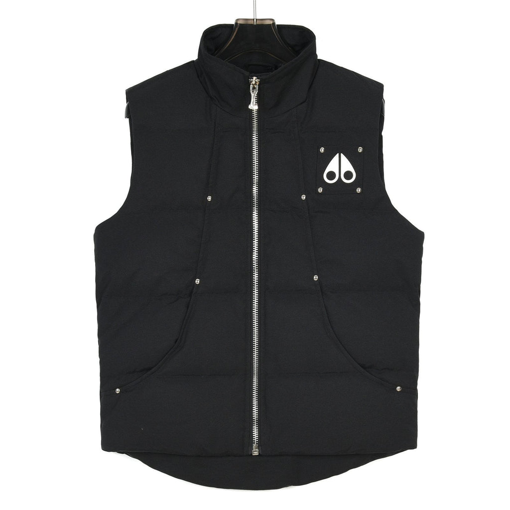 Moose Knuckles Men's Black Down Vest – Glacier Bay Sleeveless Puffer Jacket