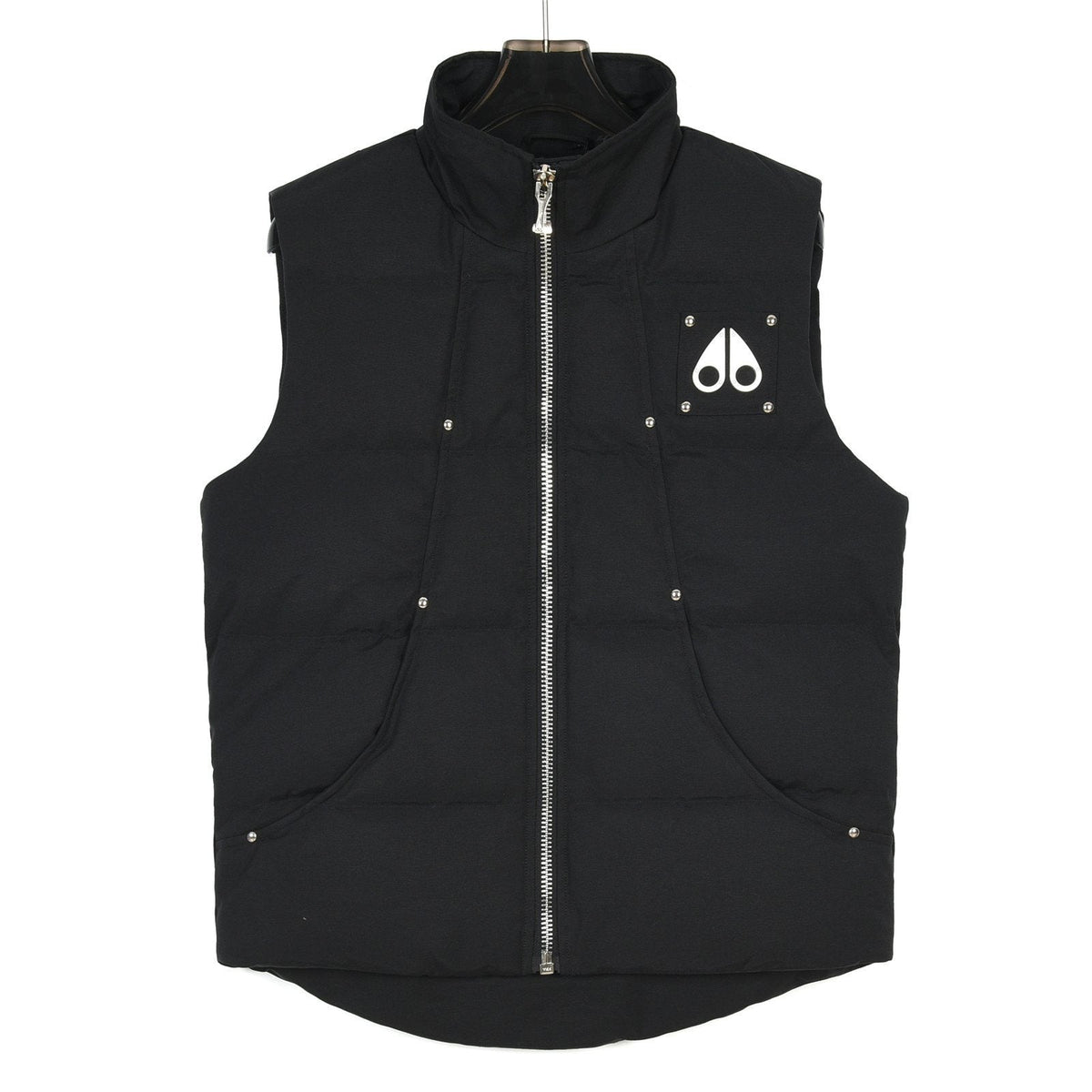 Moose Knuckles Men's Black Down Vest – Glacier Bay Sleeveless Puffer Jacket